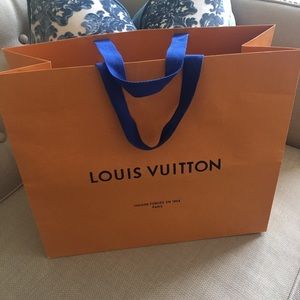 Two Louis Vuitton New Shopping Bags & Ribbon